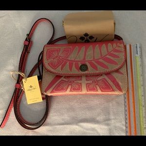 Patricia Nash Cuban Carved Pink Baku Purse